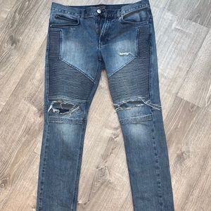 Biker skinny jeans